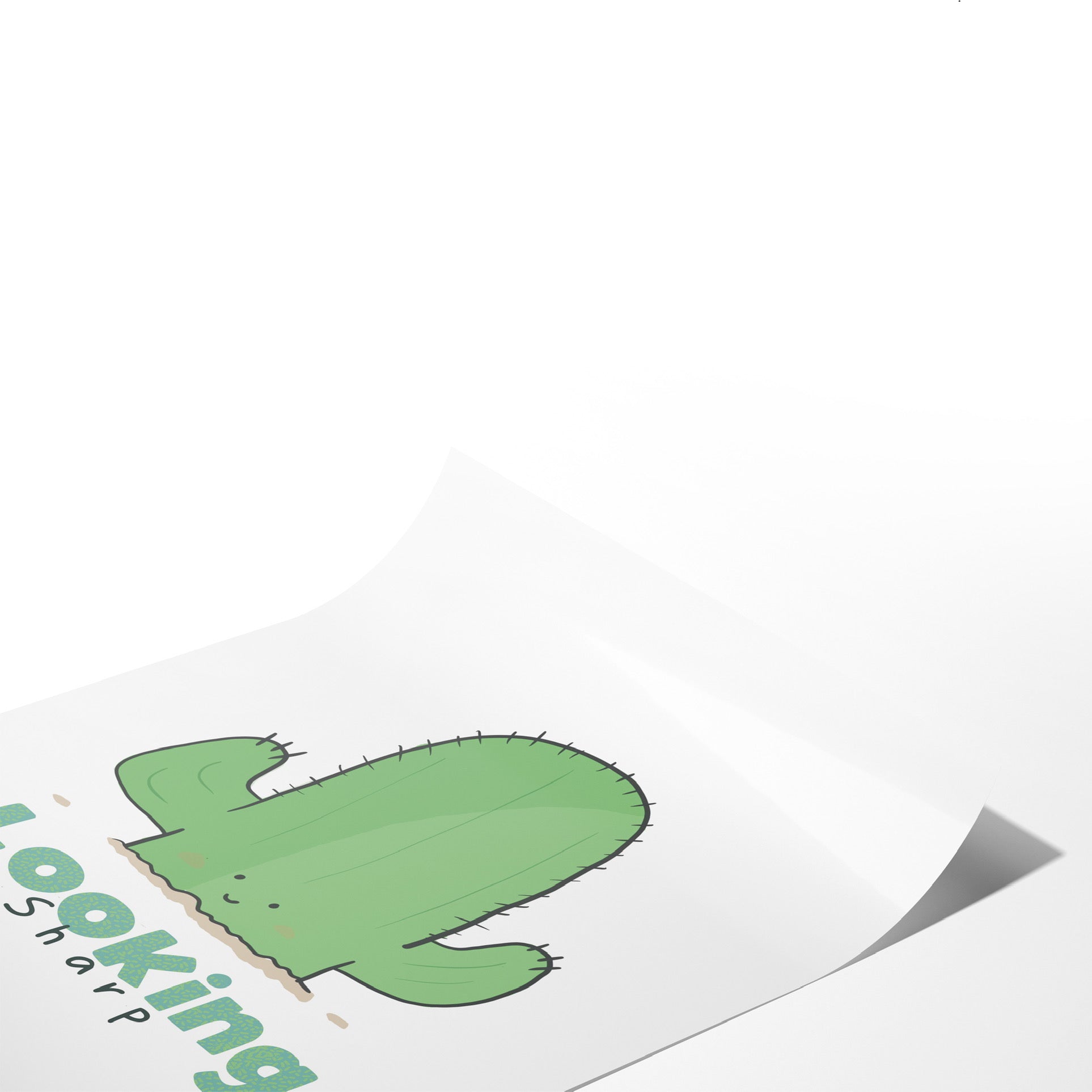 Looking Sharp A Cute Cactus Art Print