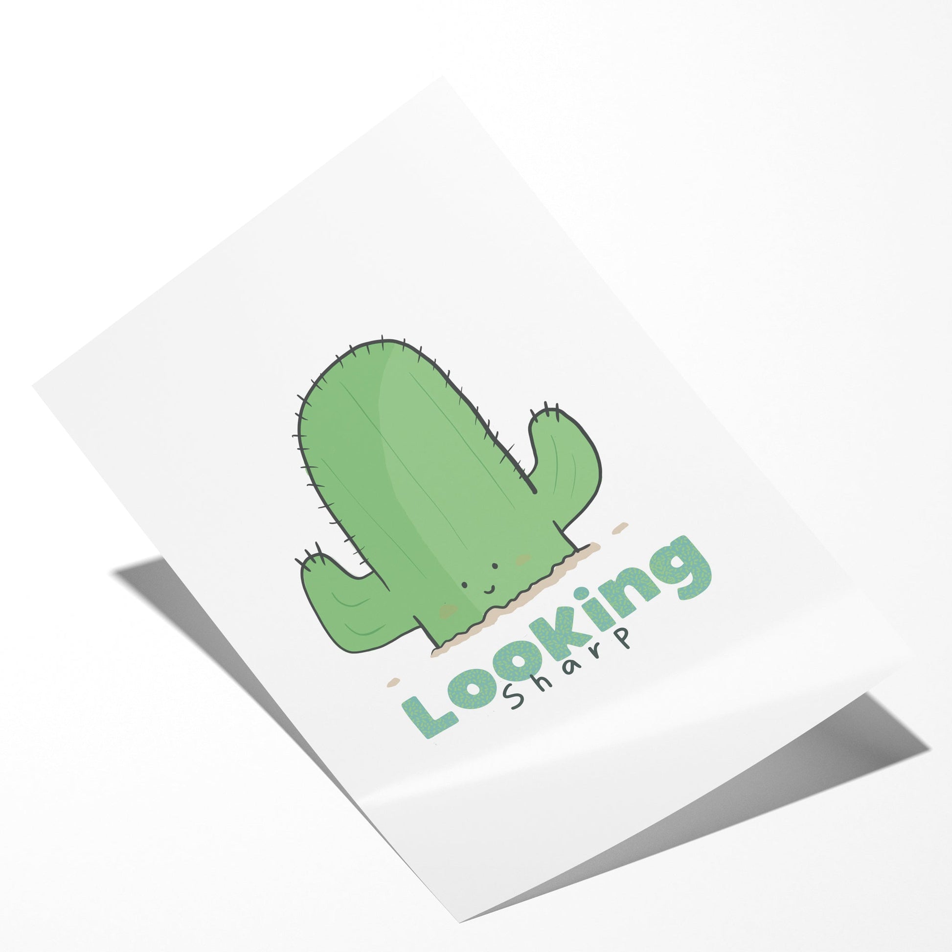 Looking Sharp A Cute Cactus Art Print