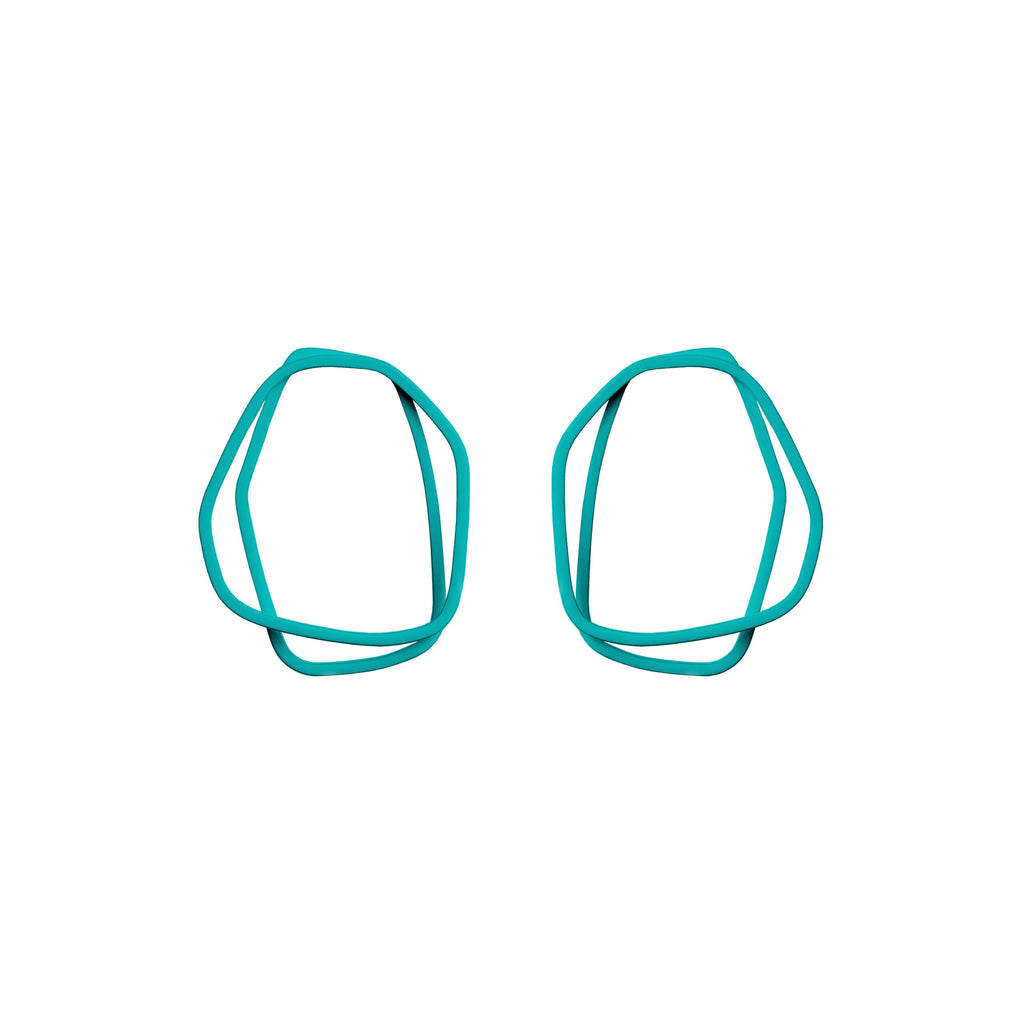 LOOPS Organic Shaped Colorful Earrings - Lightweight & Handcrafted in Estonia by Lisa Kroeber Jewellery at www.brixbailey.com