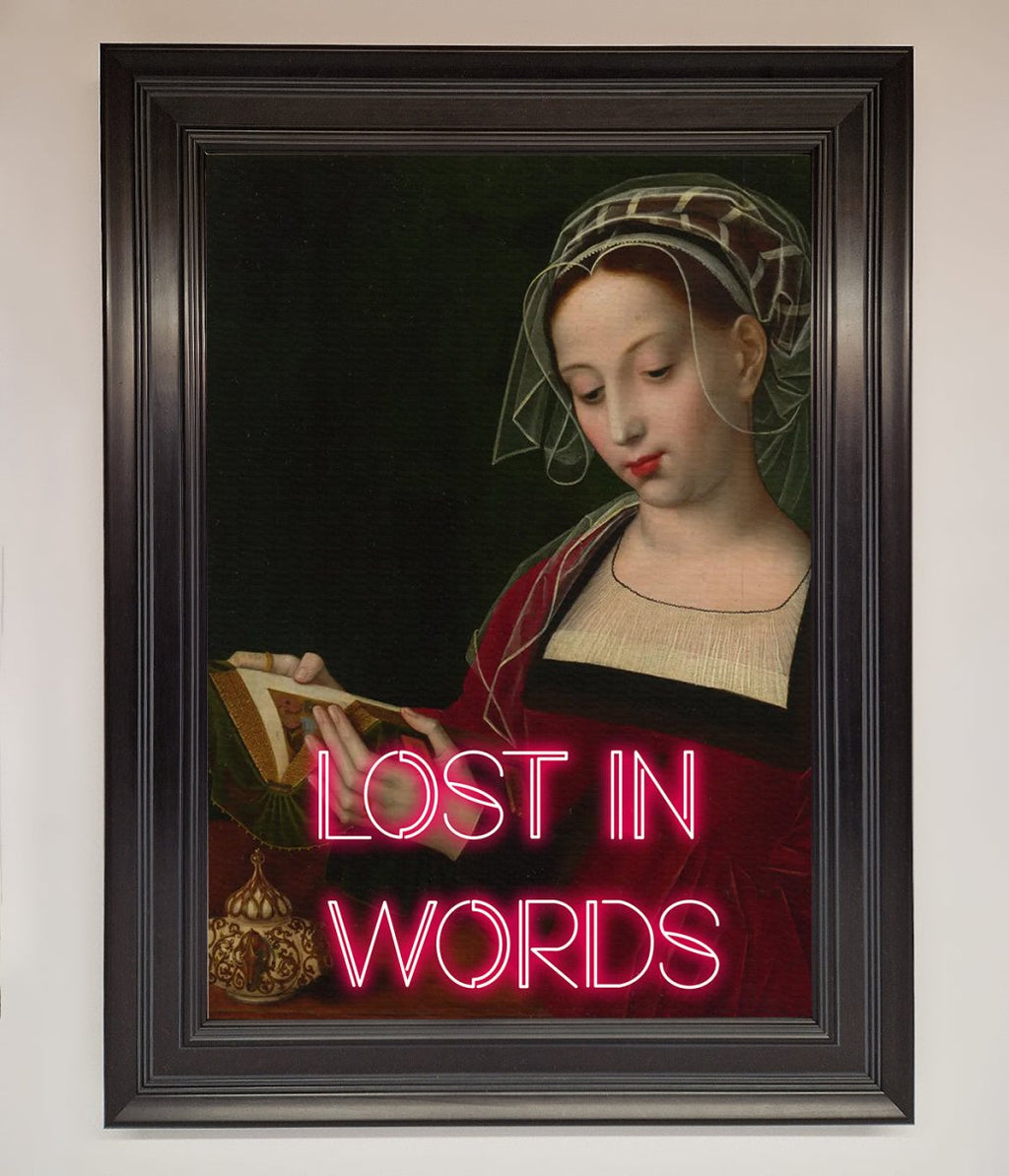 Lost In Words Medieval Framed Poster