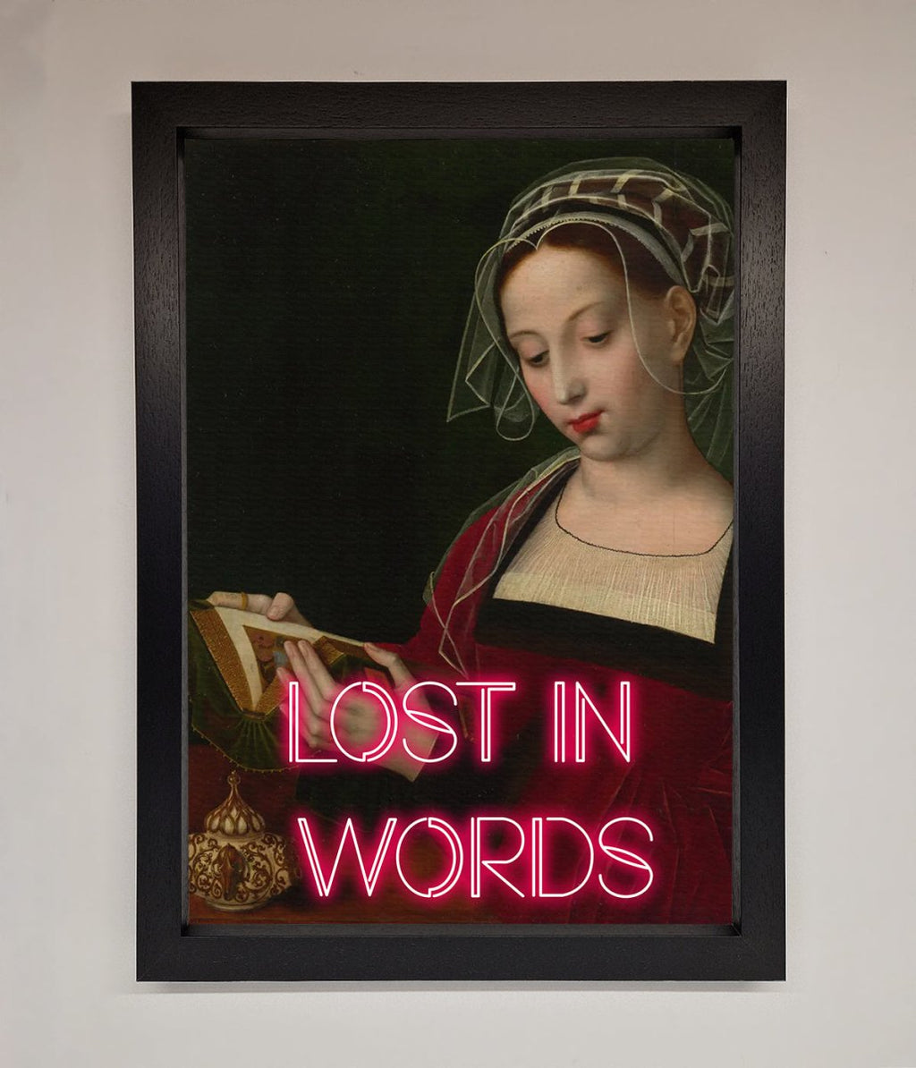 Lost In Words Medieval Framed Poster