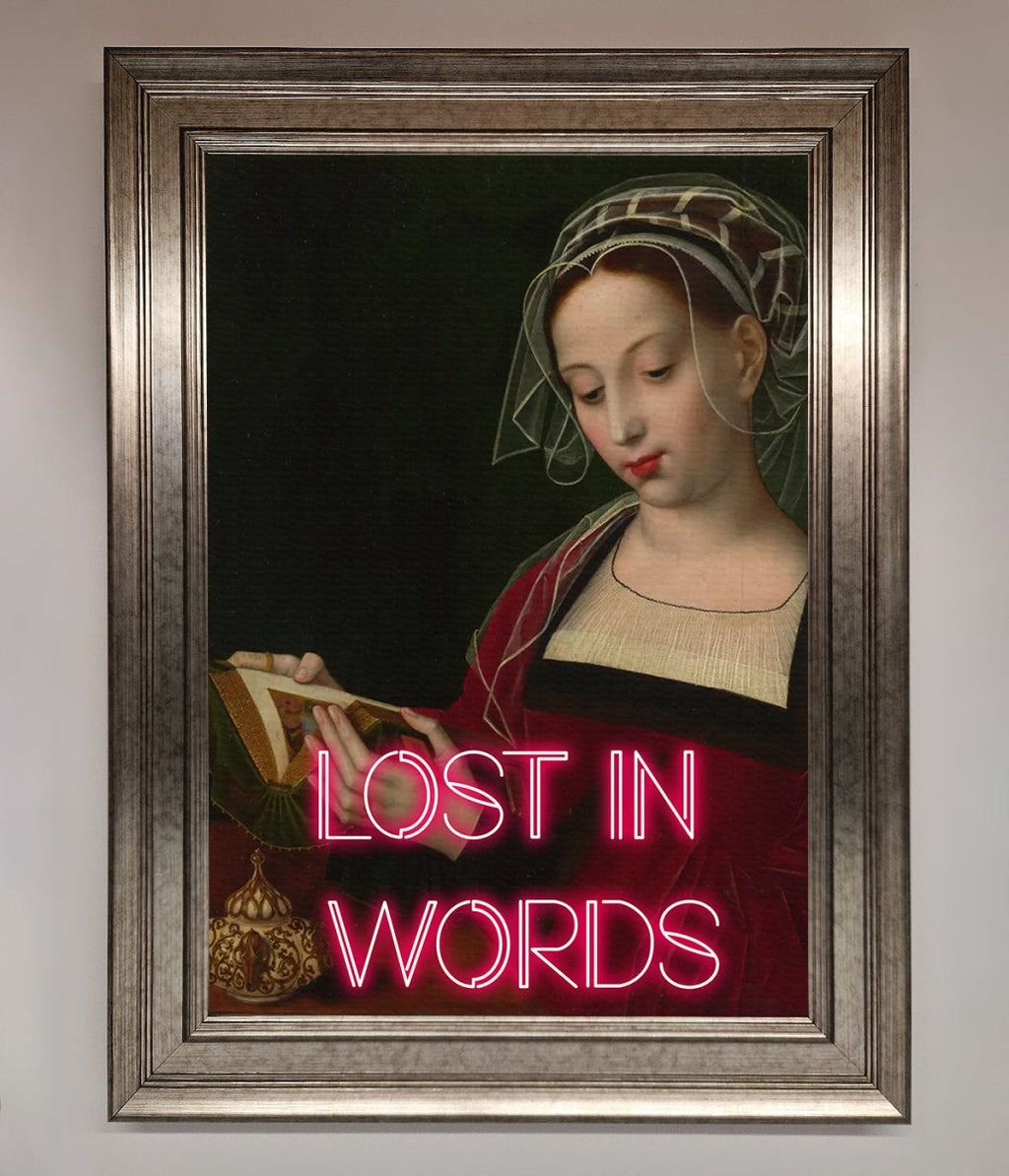 Lost In Words Medieval Framed Poster