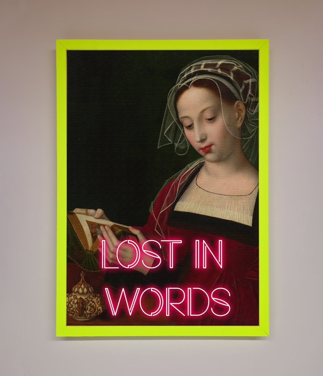 Lost In Words Medieval Framed Poster