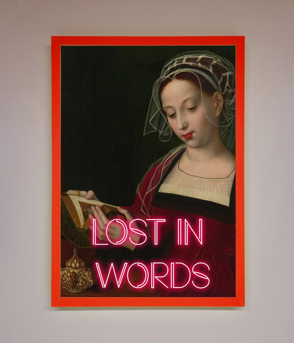 Lost In Words Medieval Framed Poster