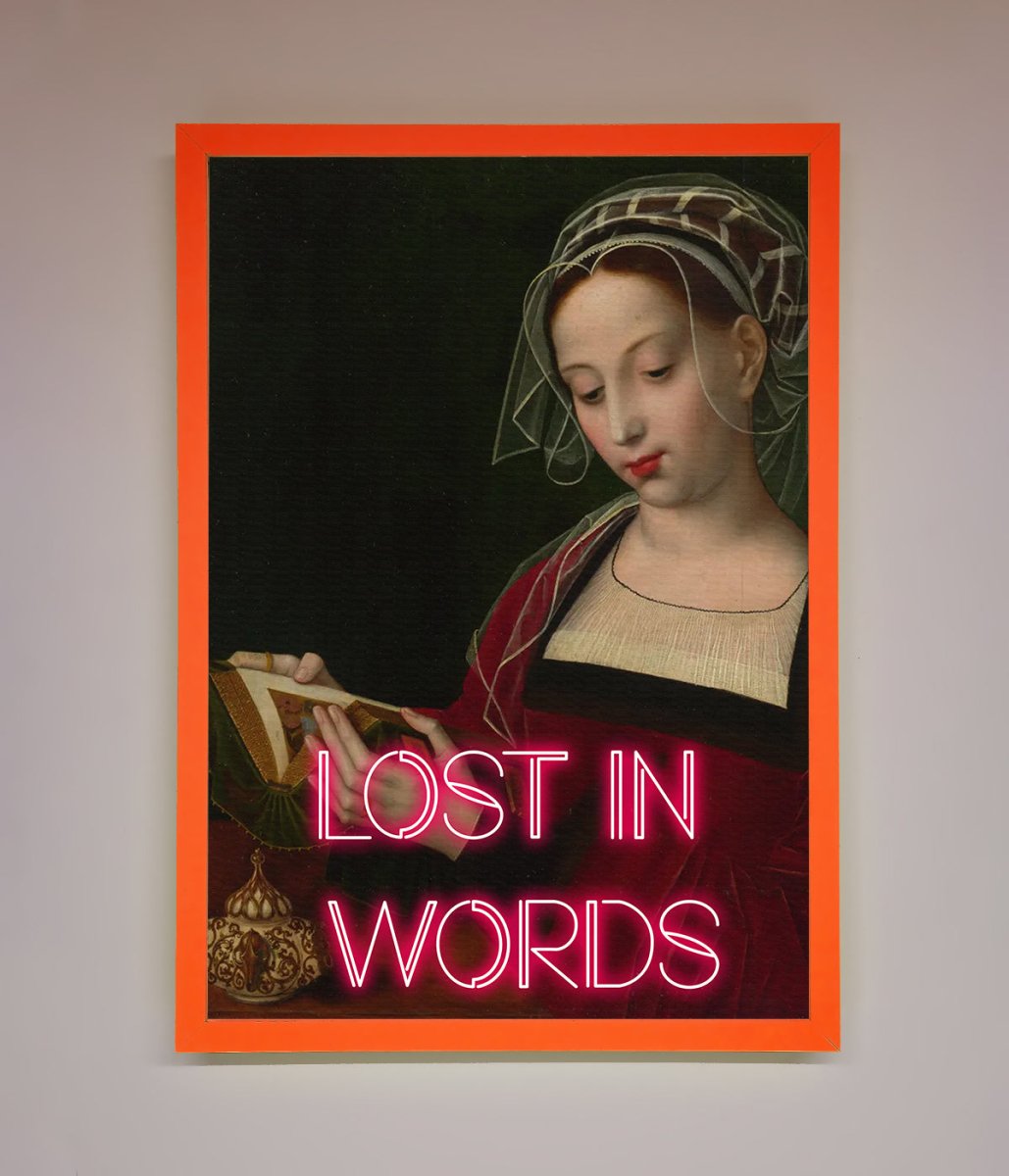 Lost In Words Medieval Framed Poster