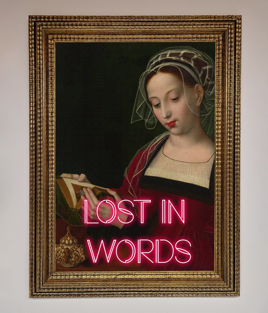 Lost In Words Medieval Framed Poster