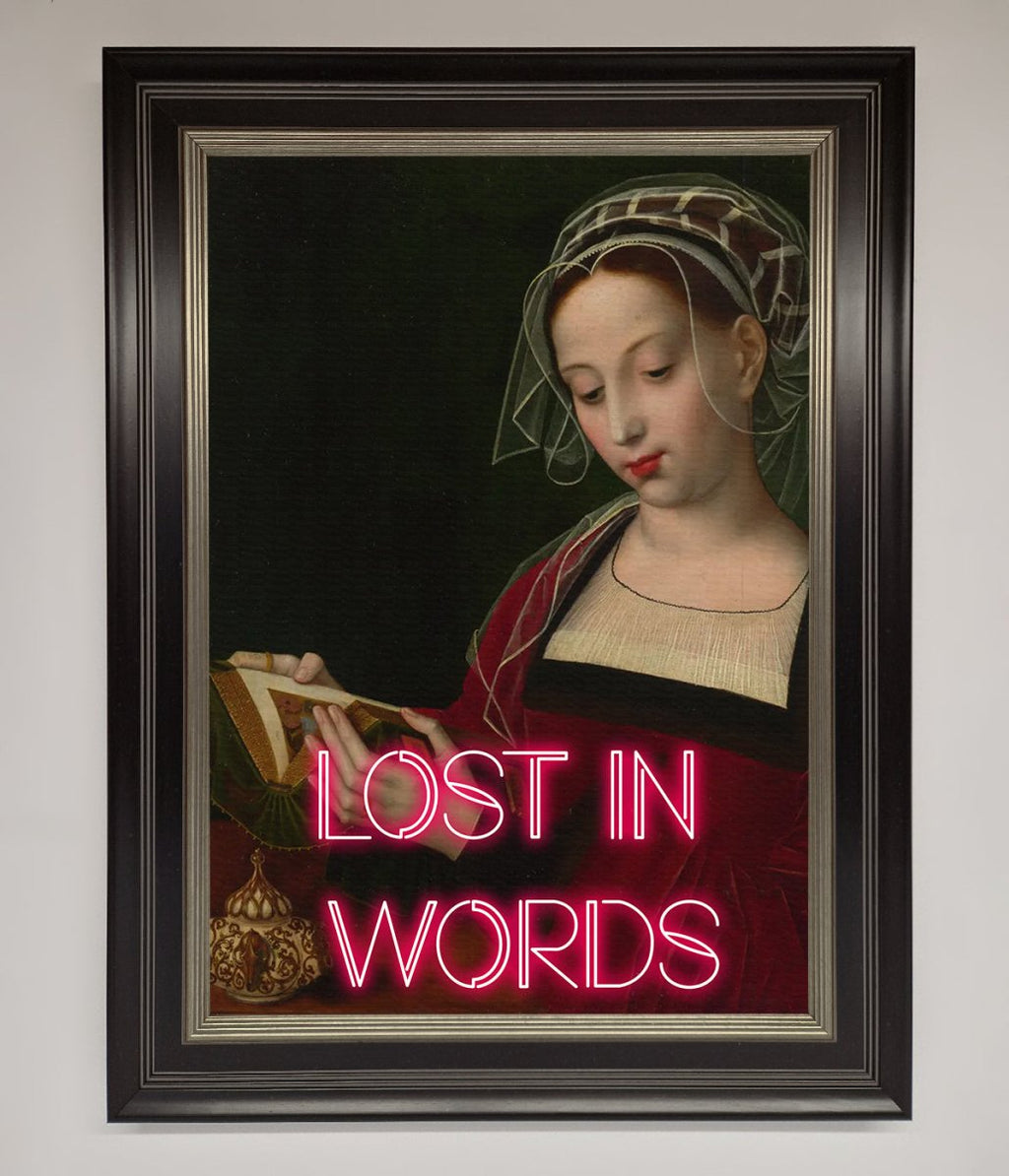 Lost In Words Medieval Framed Poster