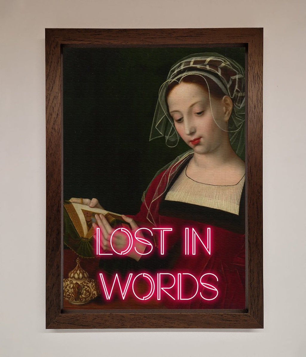 Lost In Words Medieval Framed Poster