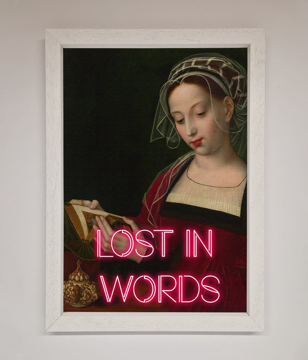 Lost In Words Medieval Framed Poster