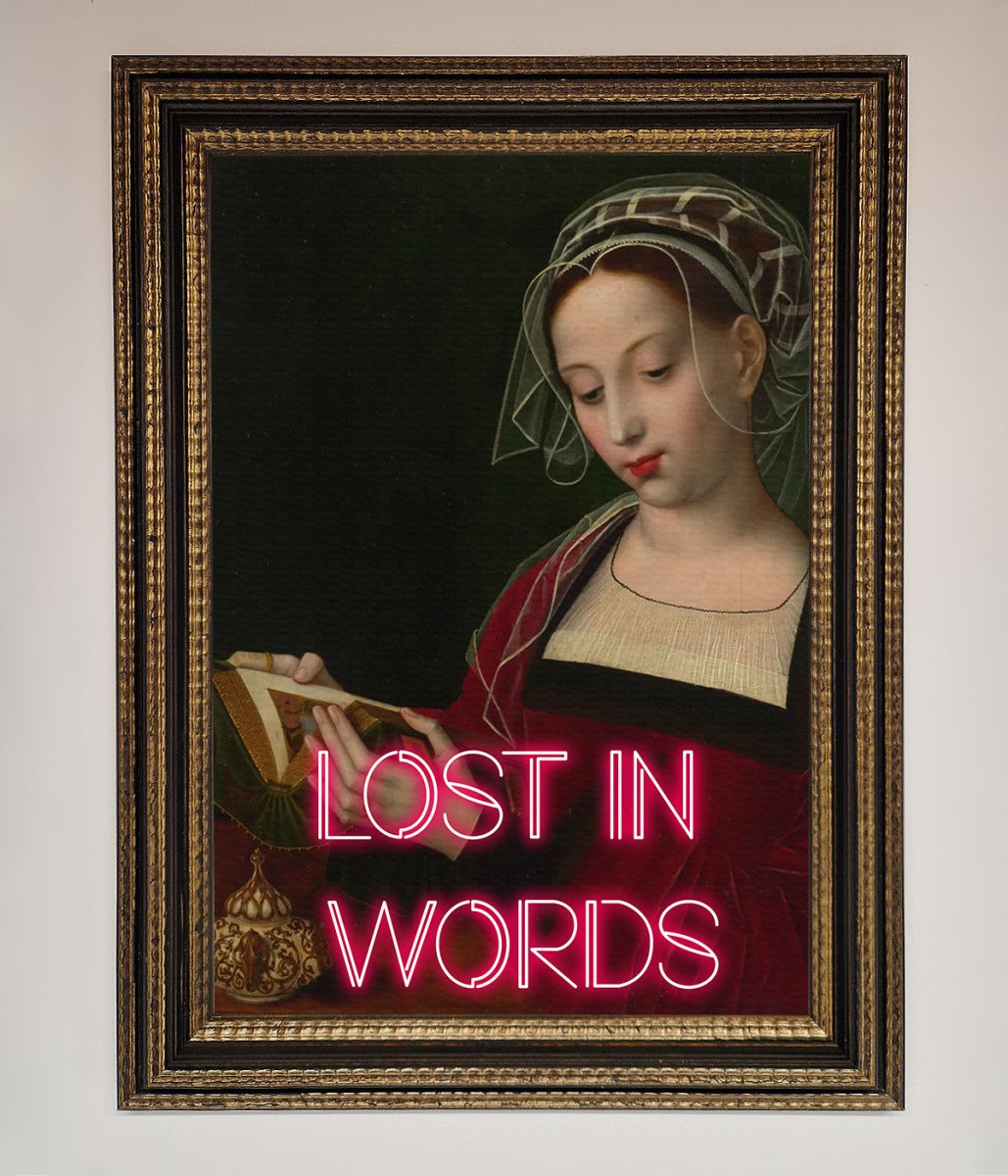 Lost In Words Medieval Framed Poster