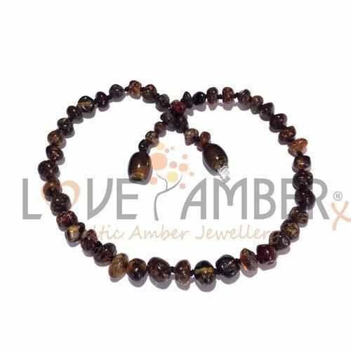 Adult Evergreen Polished Green Baltic Amber Necklace
