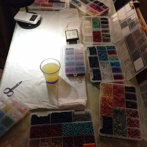 Custom Adult Anklet with Amber and Gemstones