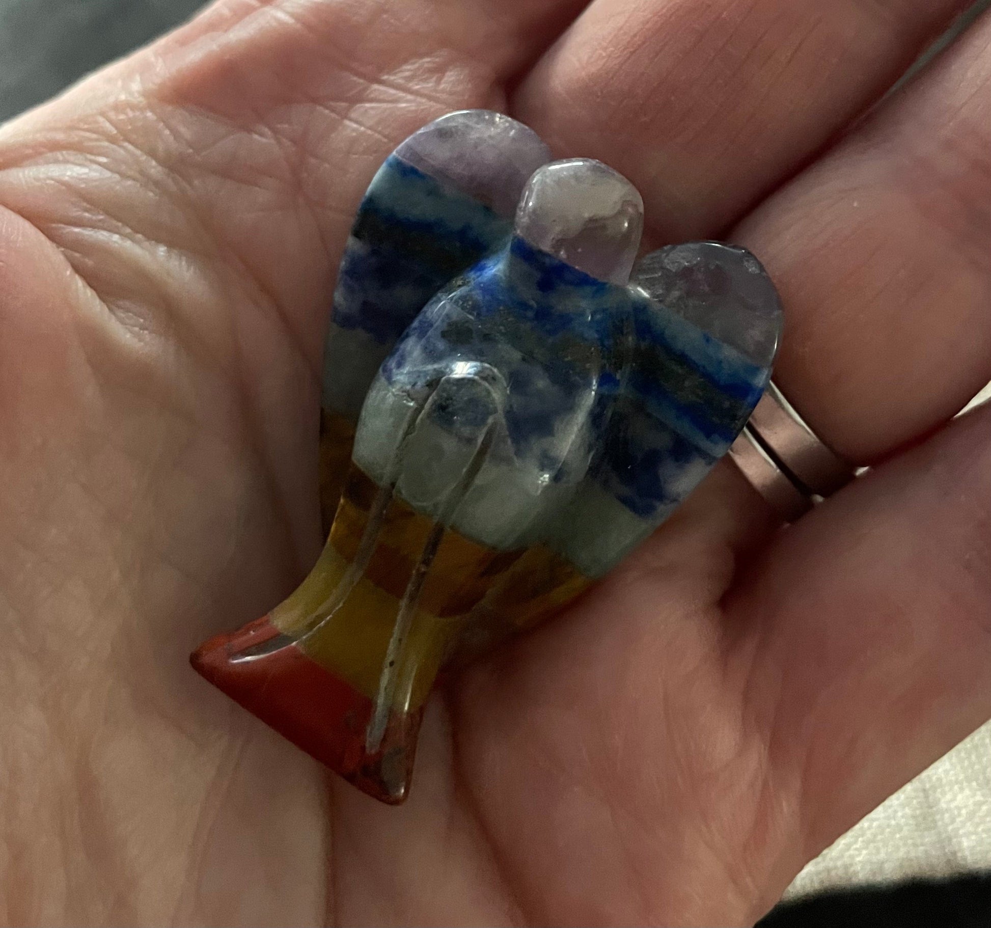 Chakra Pocket Guardian Angel Gemstone Carving
