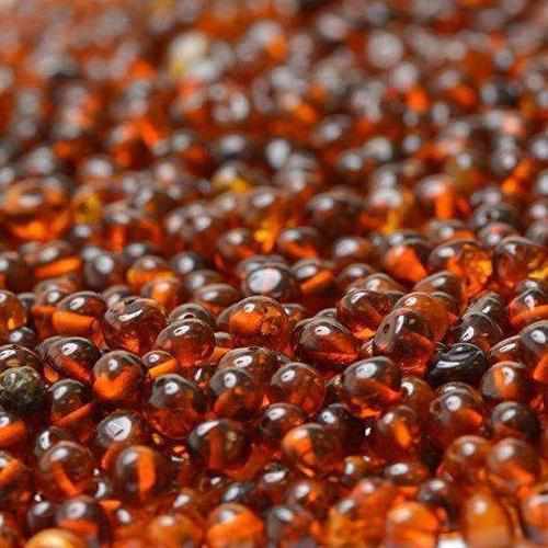Child Cognac Amber Necklace, Handmade Baltic Beads
