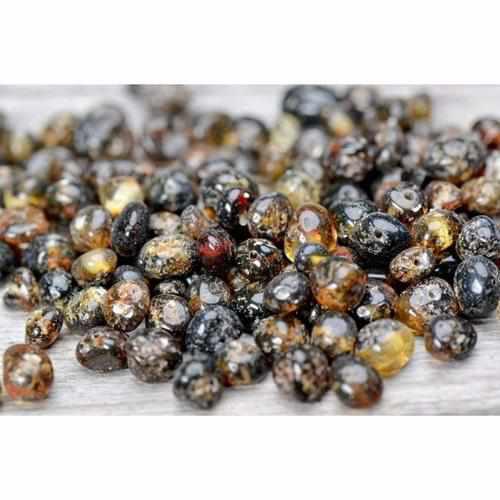 Child Polished Green Baltic Amber Anklet Bracelet