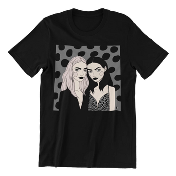 Unisex Organic Cotton T-shirt with Illustration - Love Your Sisters