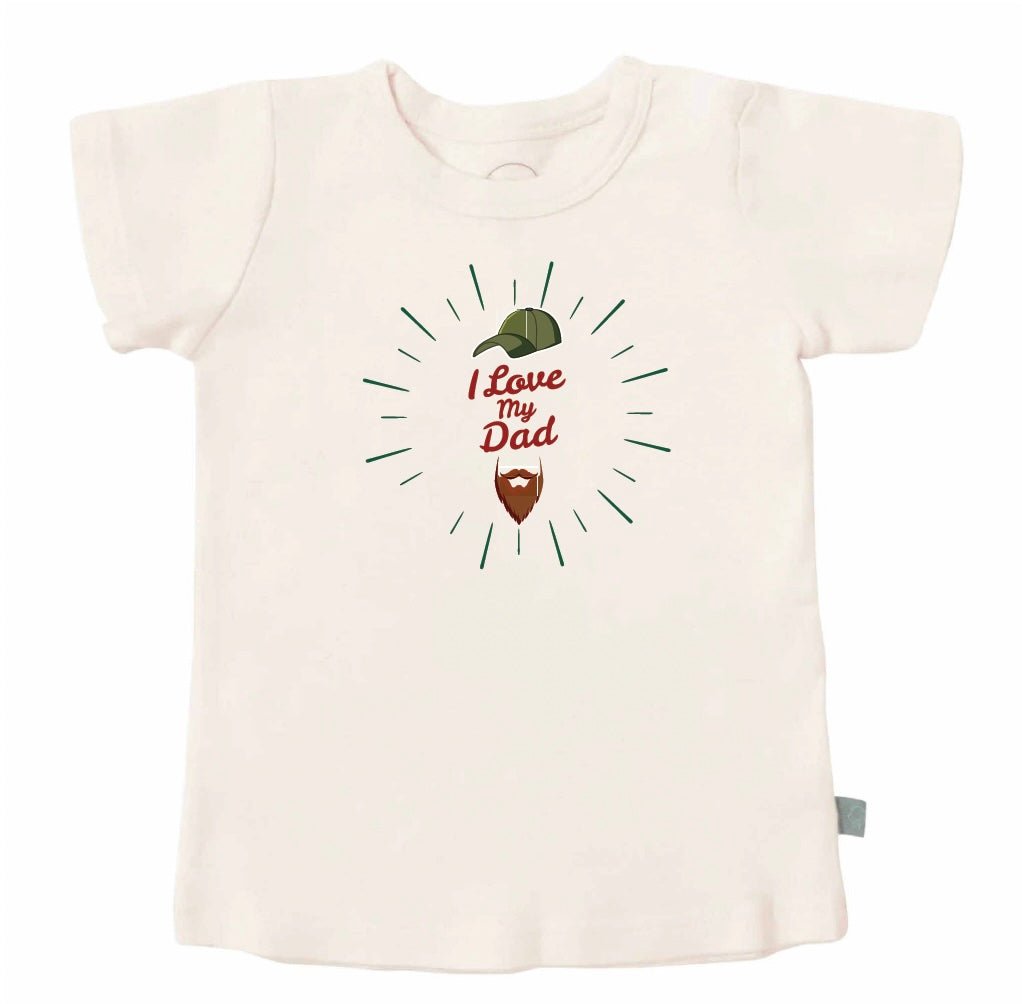 I Love Dad Beard Organic Toddler Tee