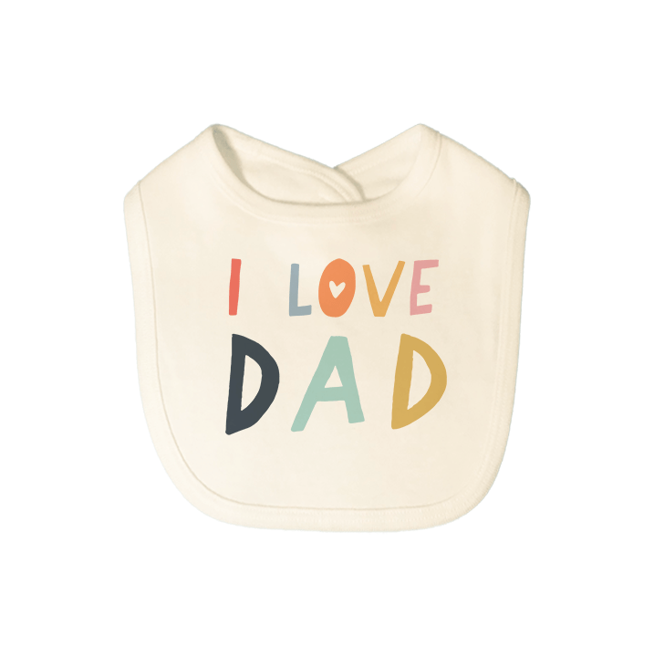 Graphic Love Dad Infinity Bib for Babies