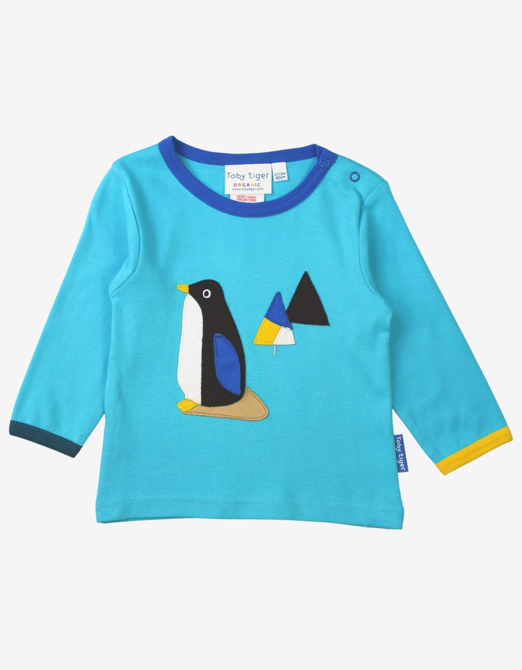 Organic Penguin Applique Long Sleeved T Shirt