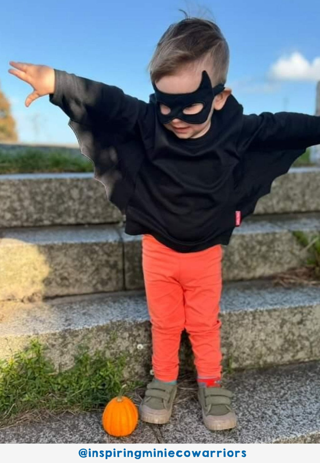 Organic Batwing T-Shirt and Mask Costume Set