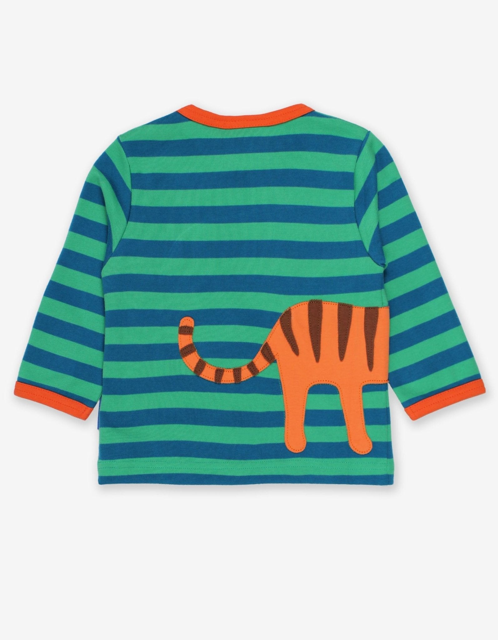 Organic Born Free Tiger Applique Long Sleeved T Shirt