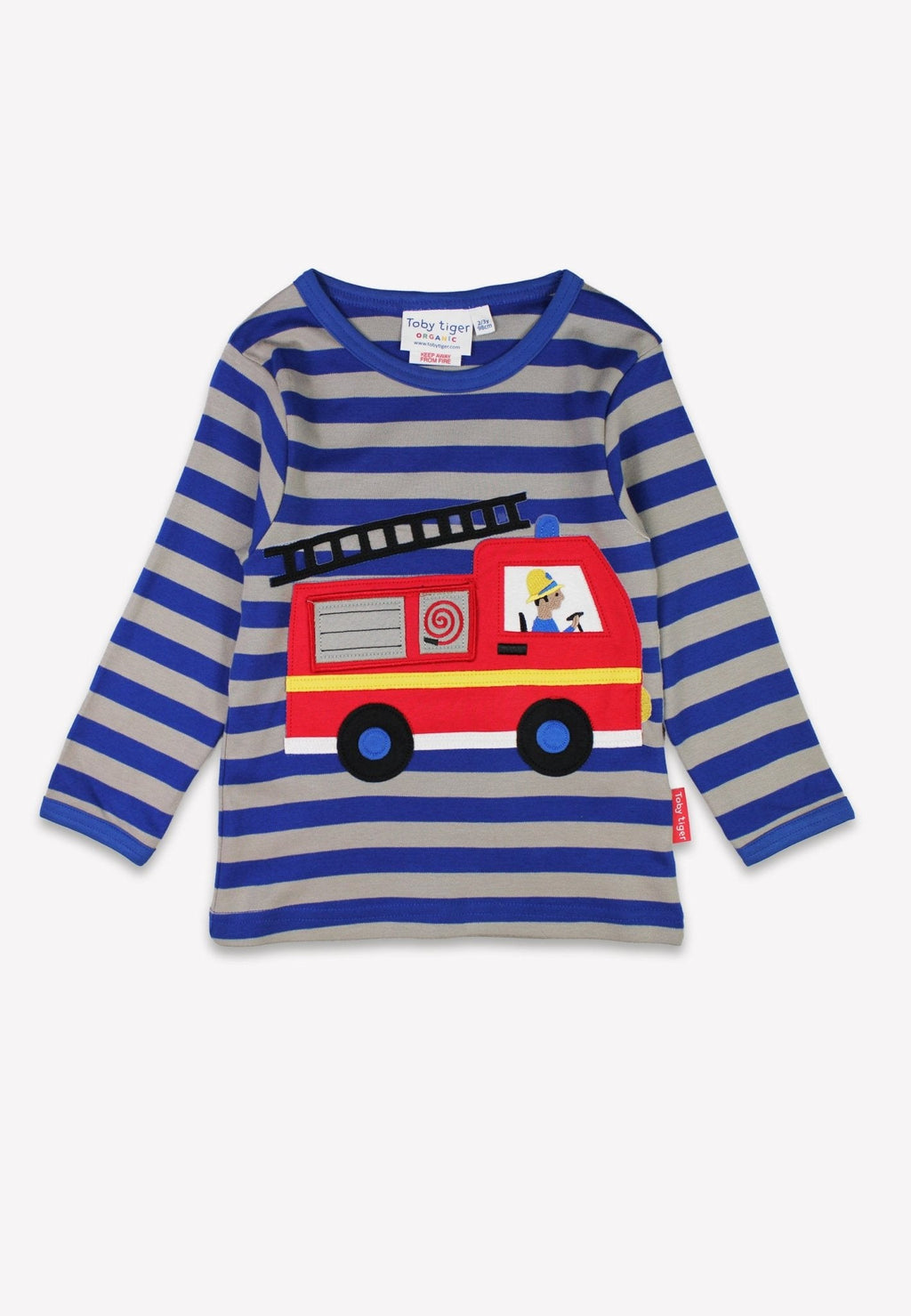 Organic Blue Fire Engine Long Sleeved T Shirt
