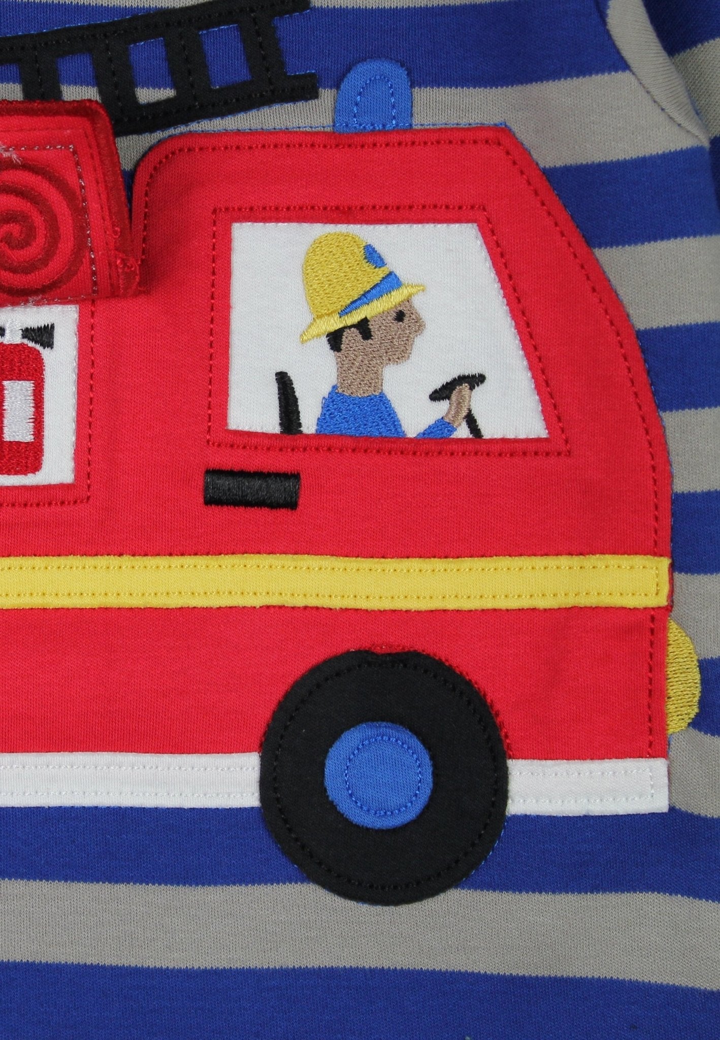 Organic Blue Fire Engine Long Sleeved T Shirt