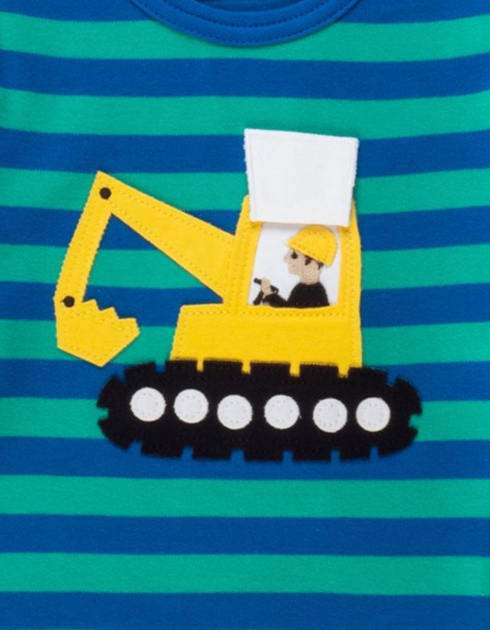 Organic Digger Applique Long Sleeved T Shirt for Kids