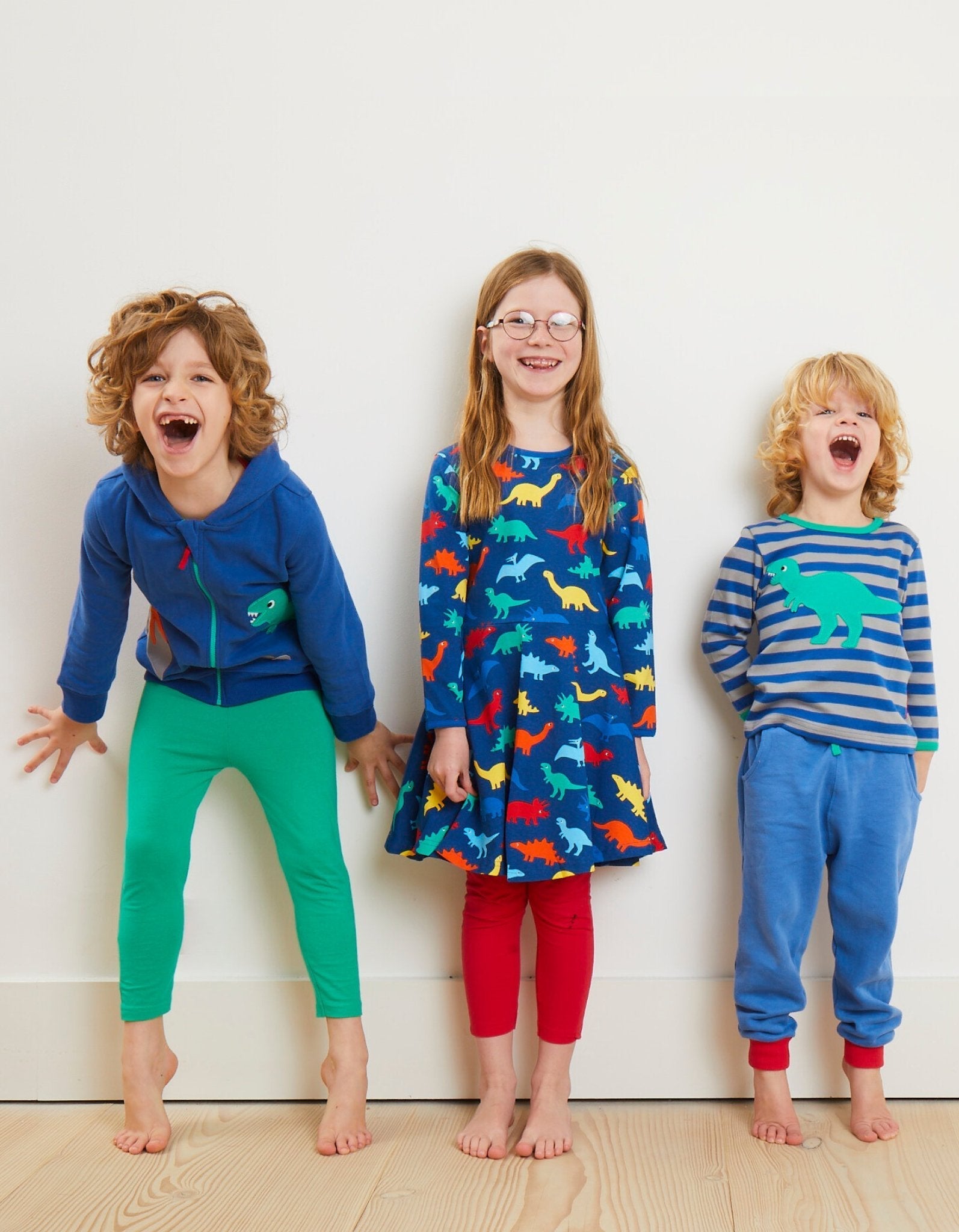 Organic T Rex Applique Long Sleeved T Shirt