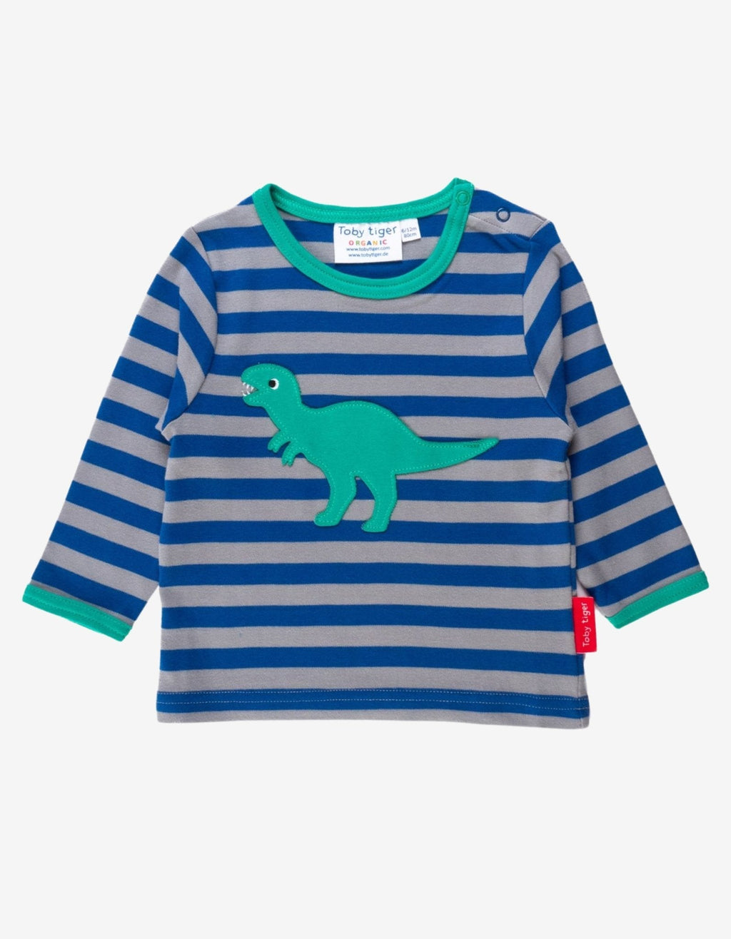 Organic T Rex Applique Long Sleeved T Shirt