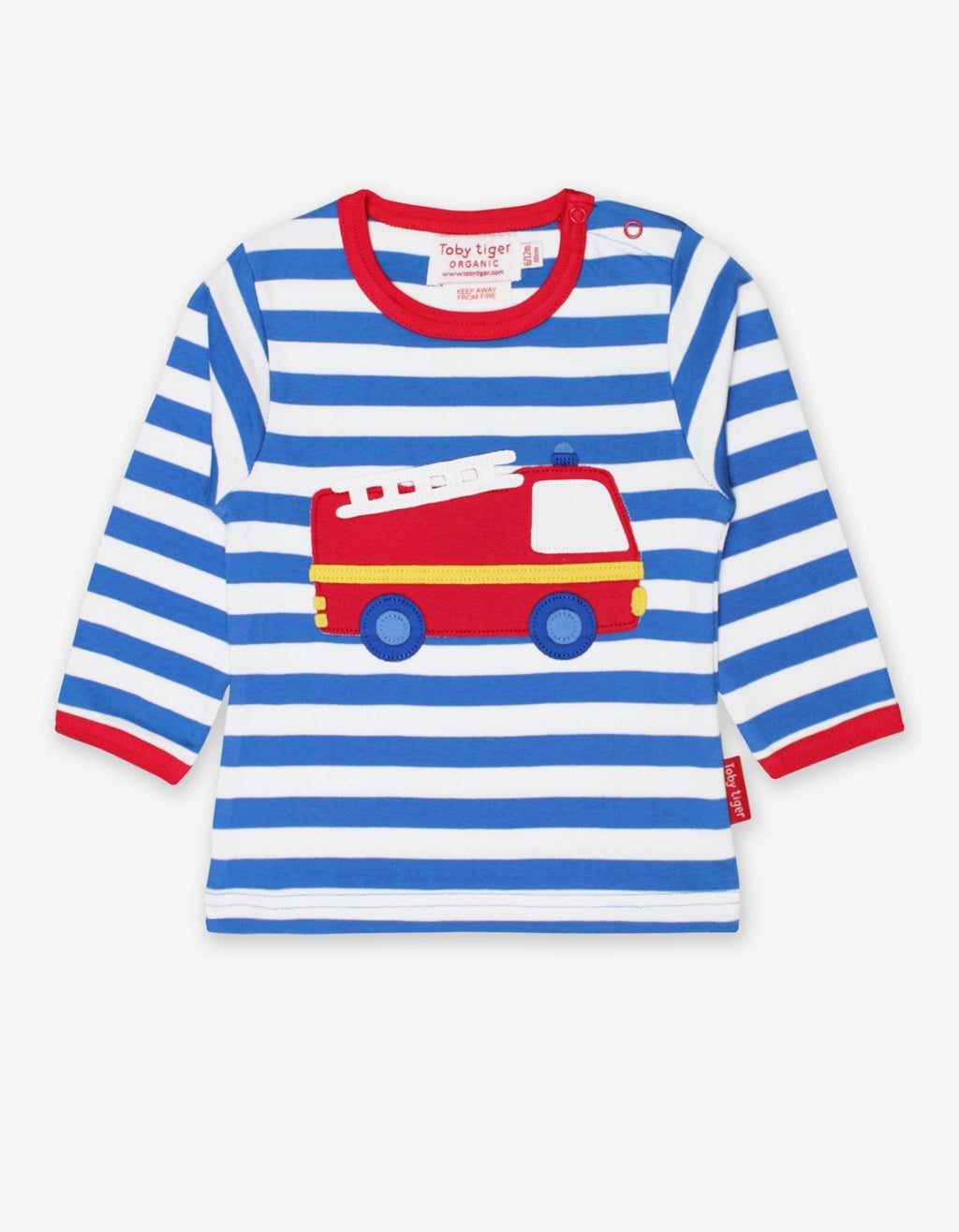 Organic Fire Engine Applique Long Sleeved T Shirt