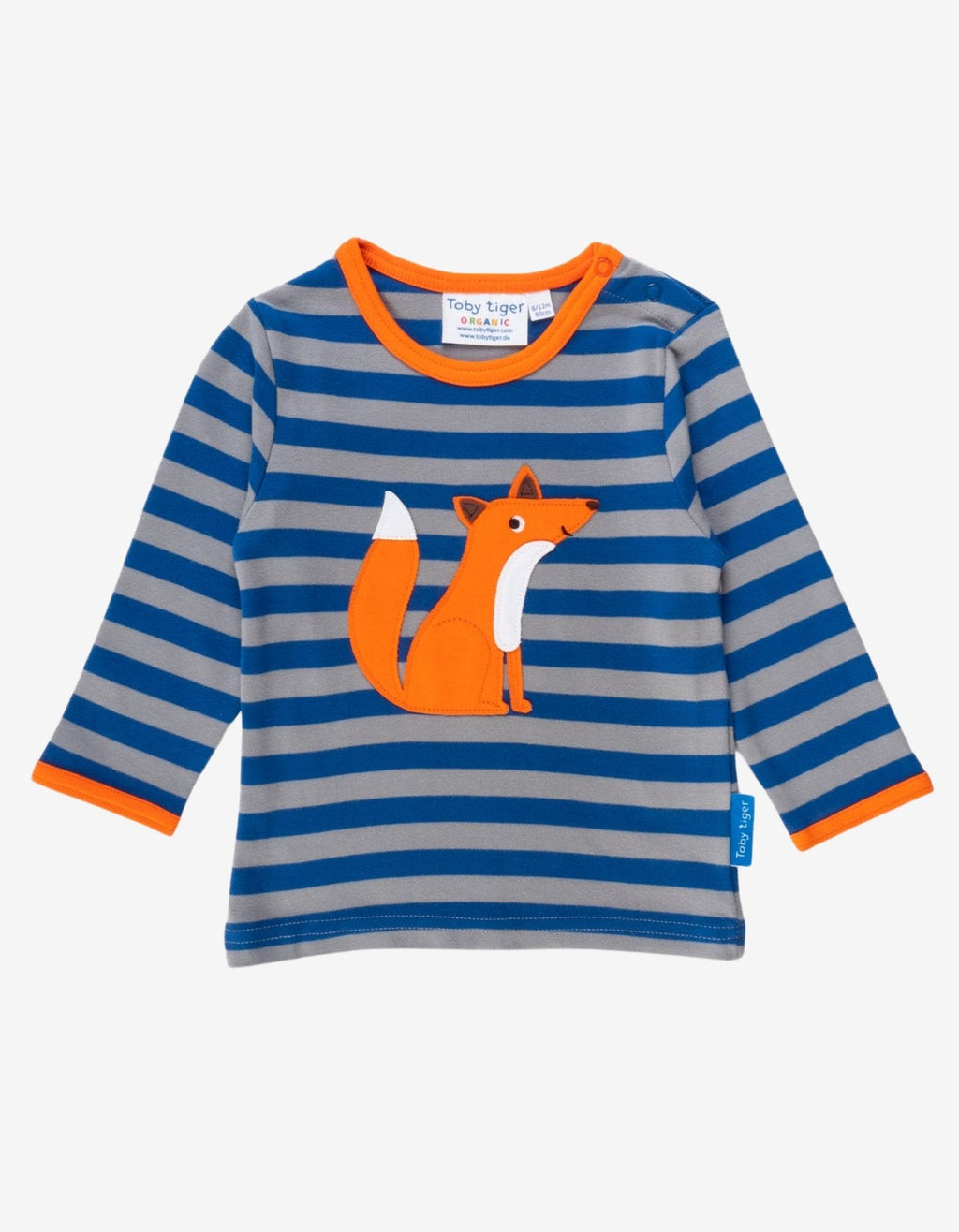Organic Fox Applique Long Sleeved T Shirt for Kids