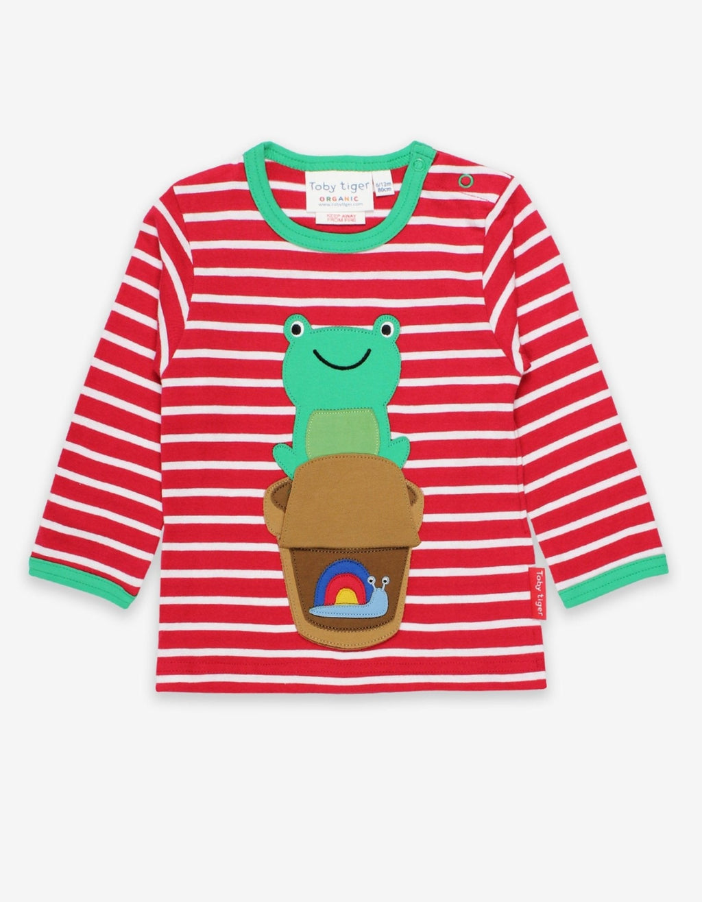 Organic Frog Applique Long Sleeved T Shirt