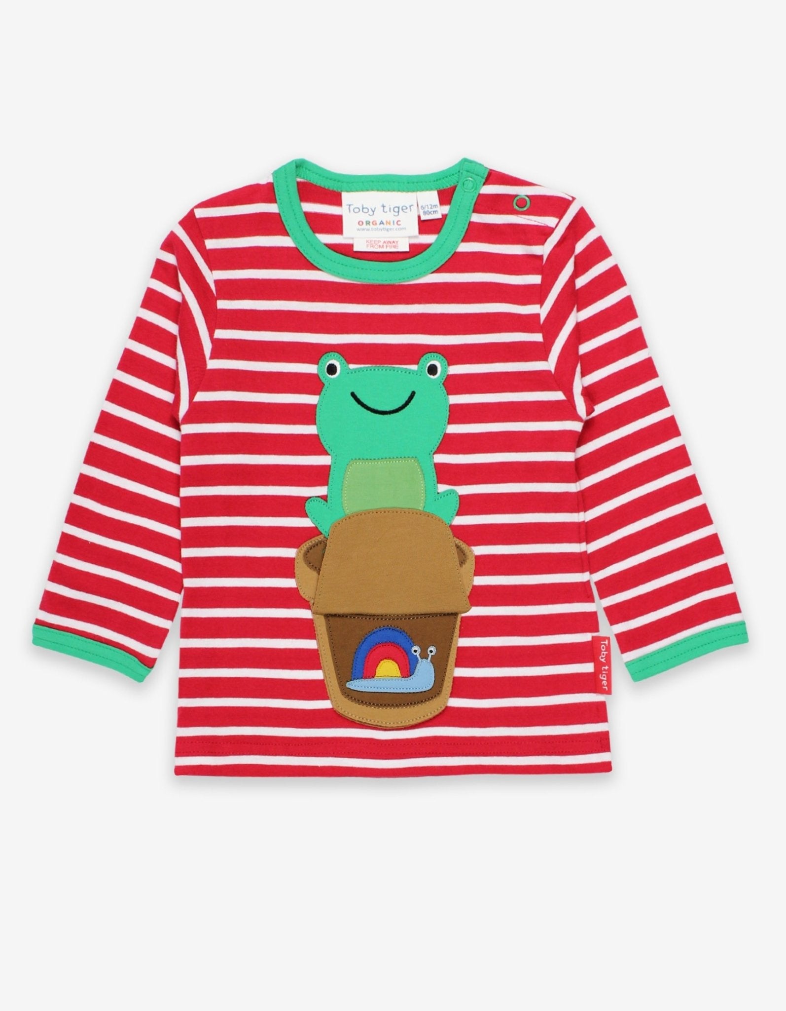 Organic Frog Applique Long Sleeved T Shirt