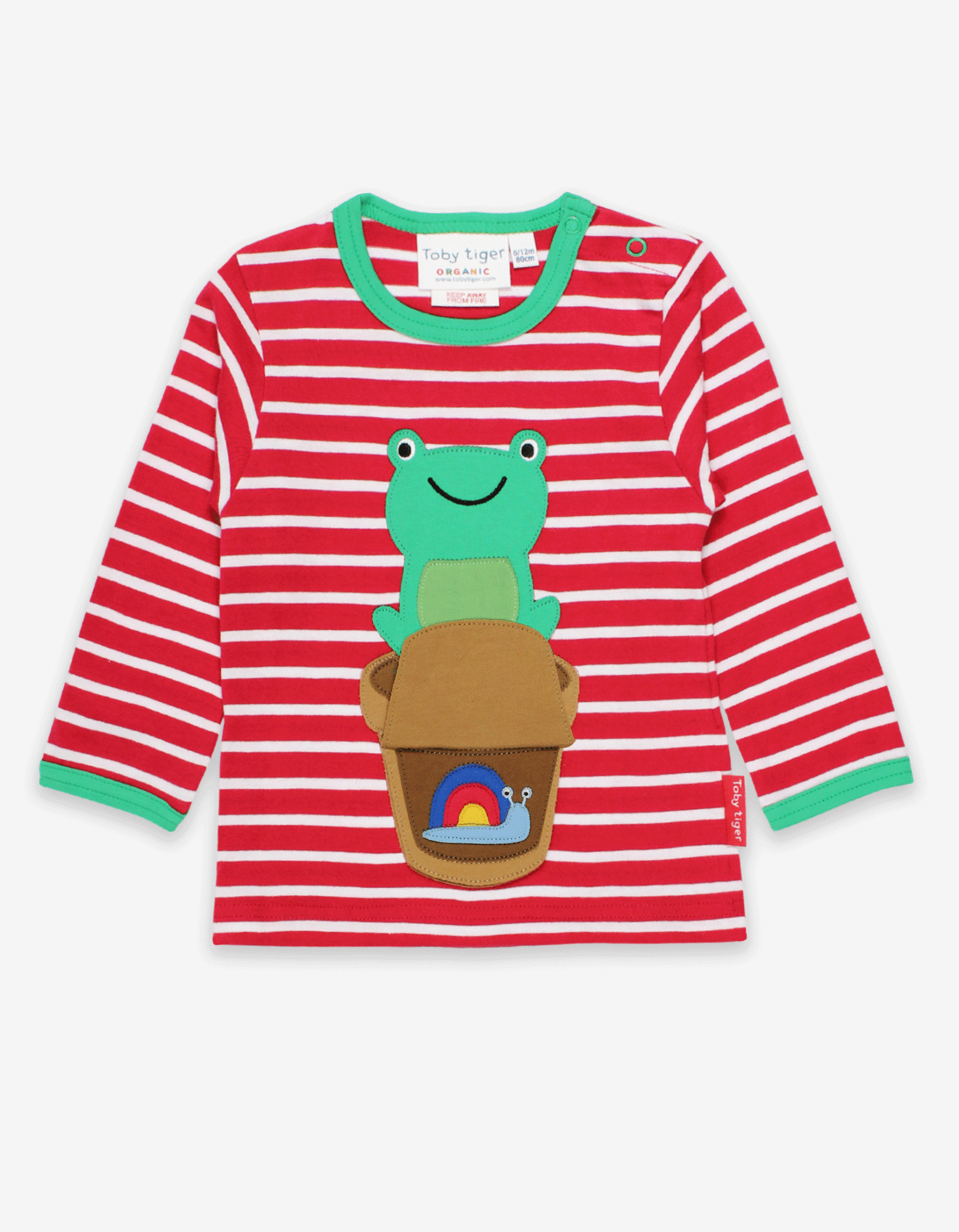 Organic Frog Applique Long Sleeved T Shirt