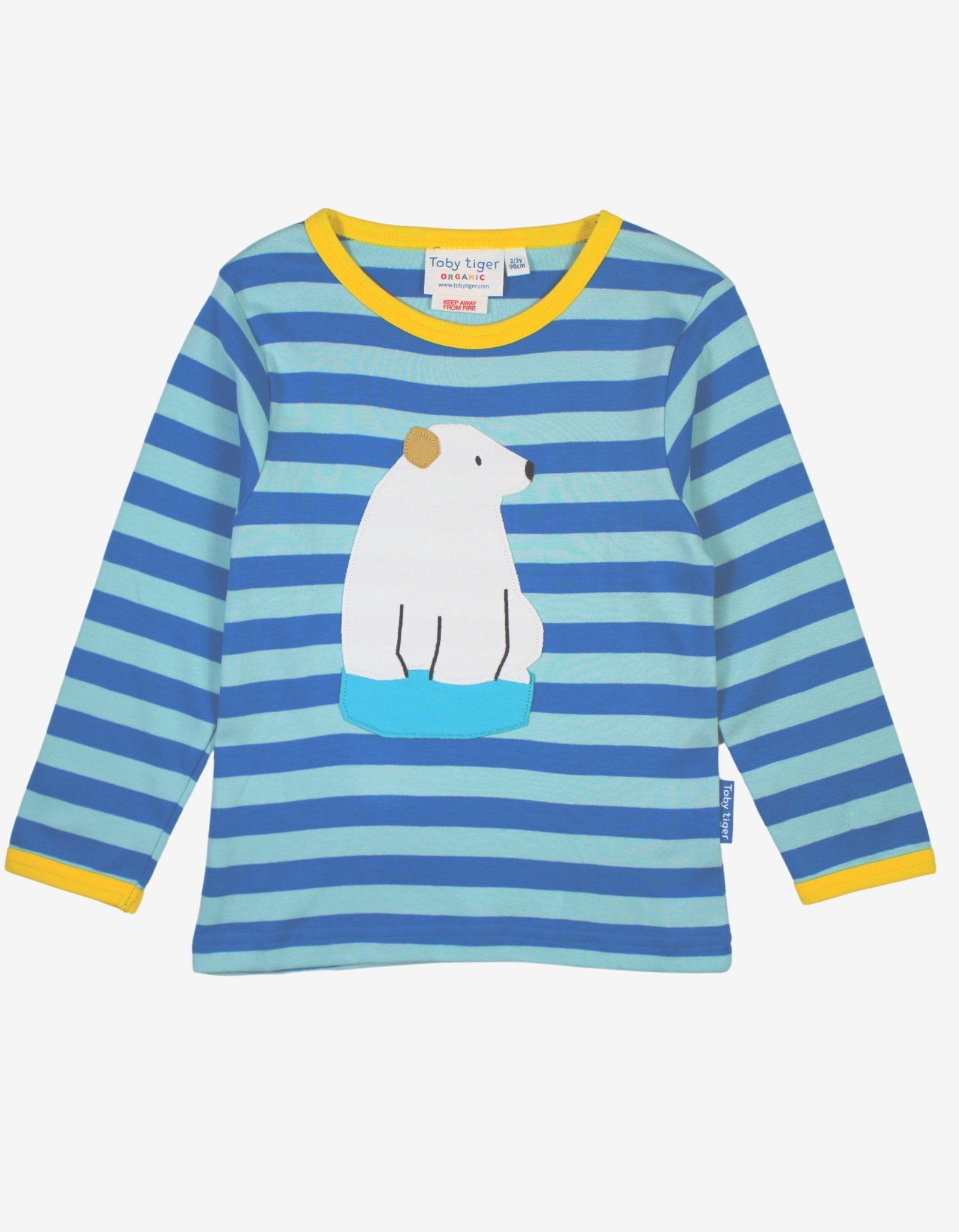 Organic Polar Bear Applique Long Sleeved T Shirt
