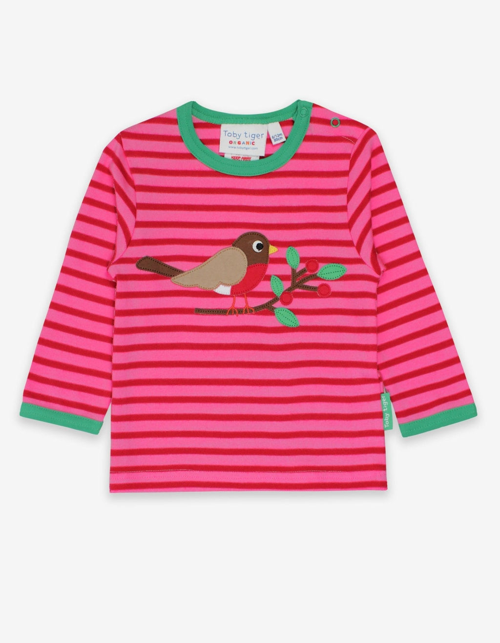 Organic Robin Applique Long Sleeved T Shirt