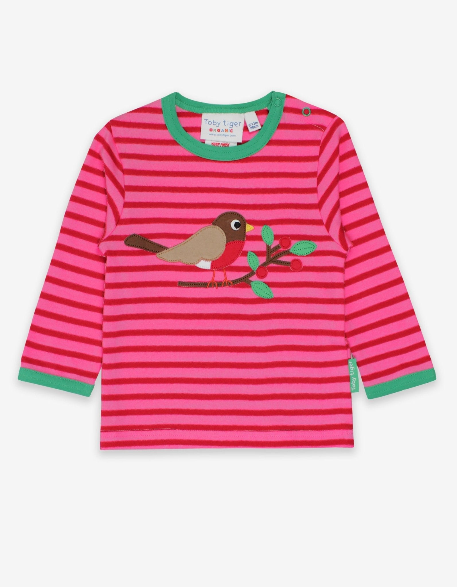 Organic Robin Applique Long Sleeved T Shirt
