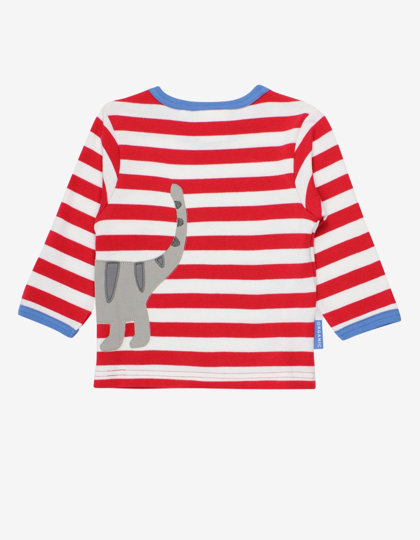 Organic Tabby Cat Applique Long Sleeved T Shirt