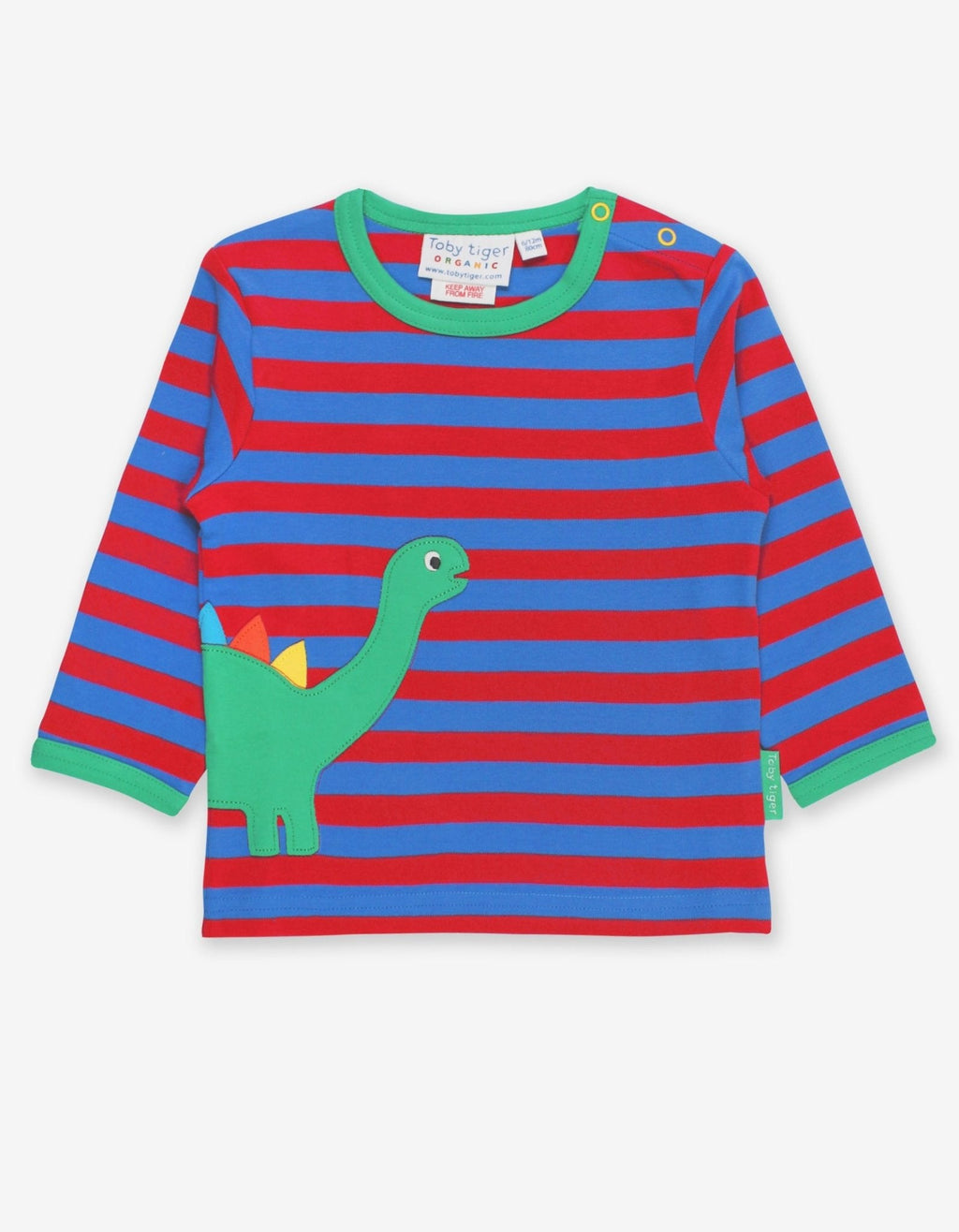 Organic Dino Applique Long Sleeved T Shirt