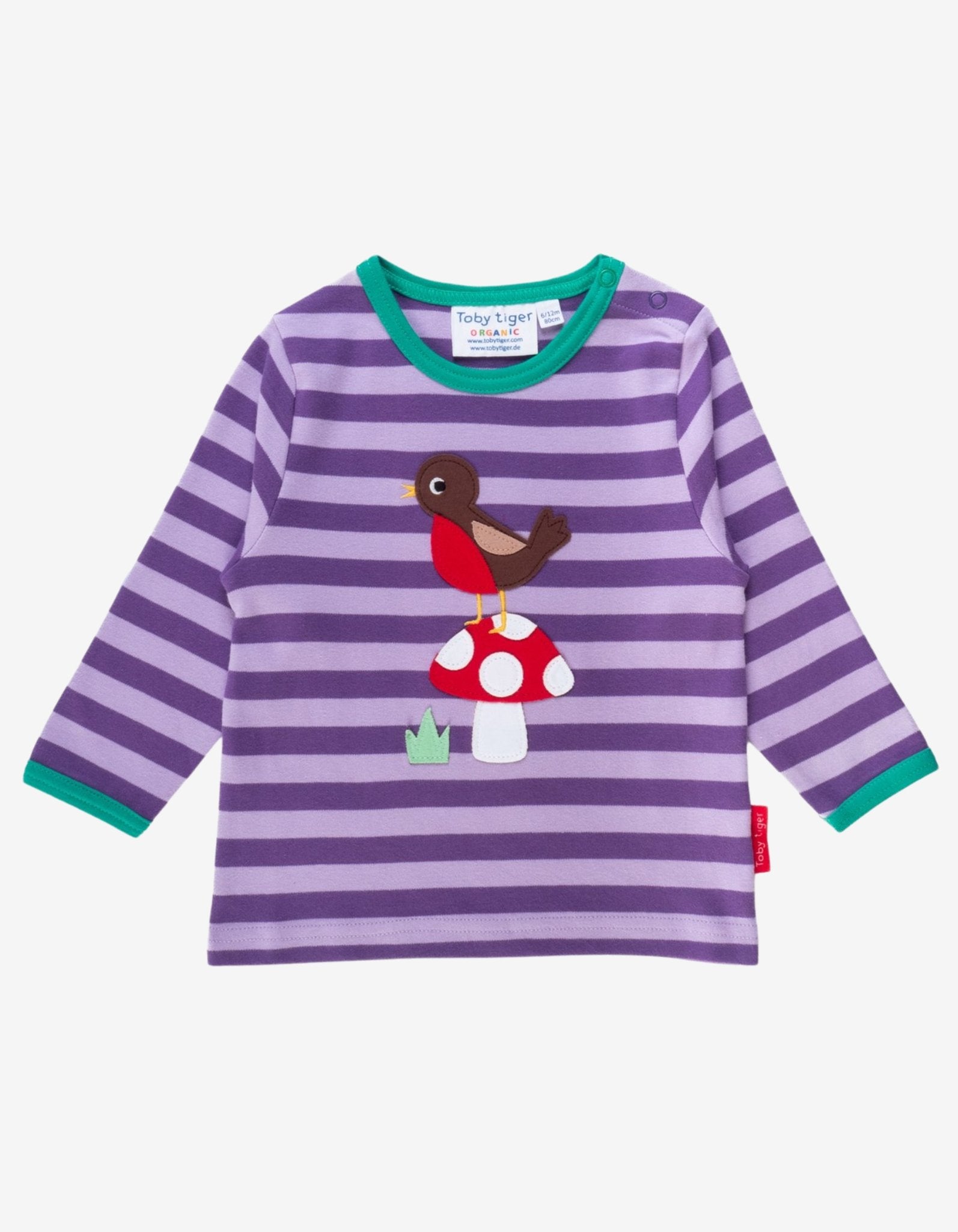 Organic Robin Applique Long Sleeved T Shirt