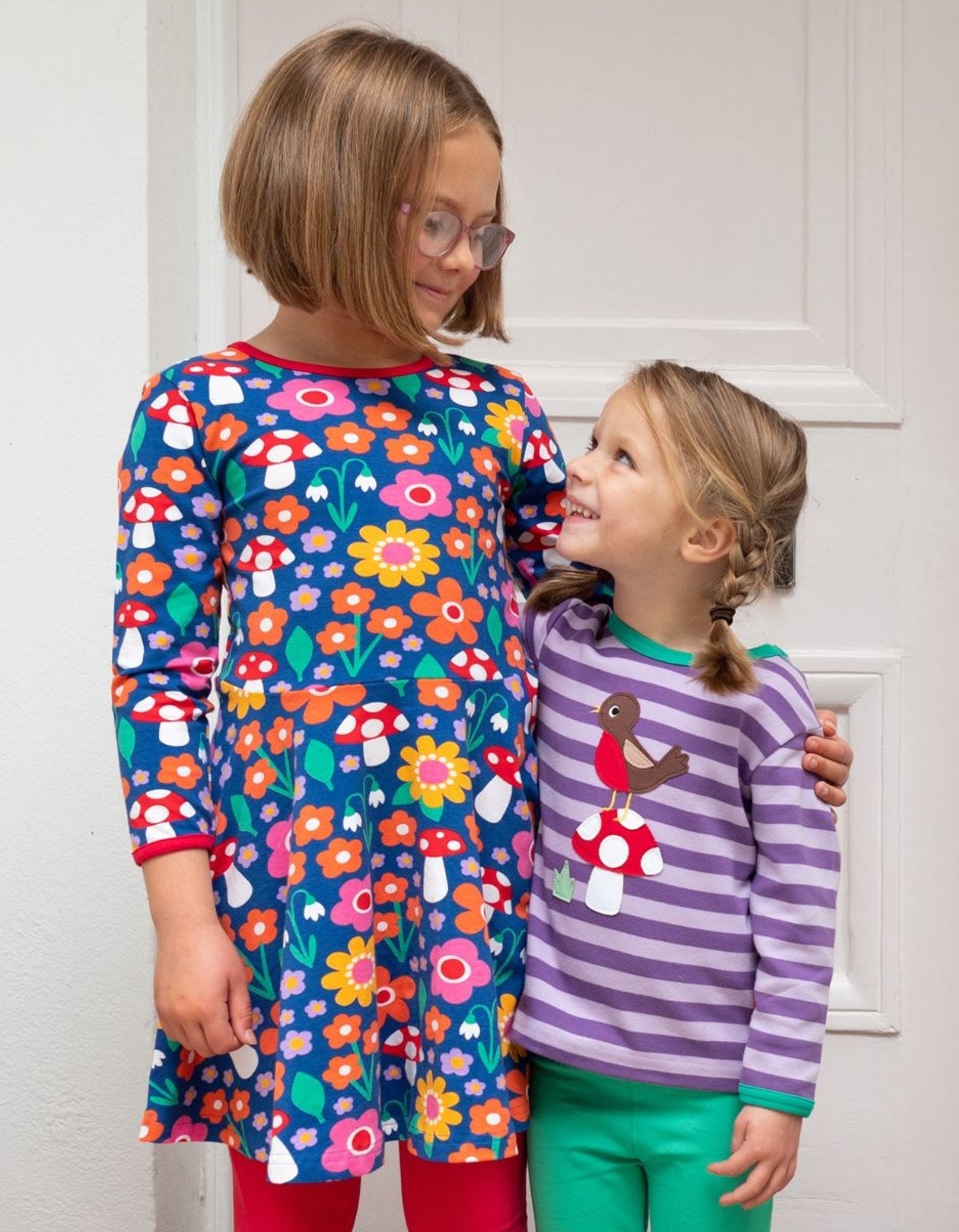 Organic Robin Applique Long Sleeved T Shirt