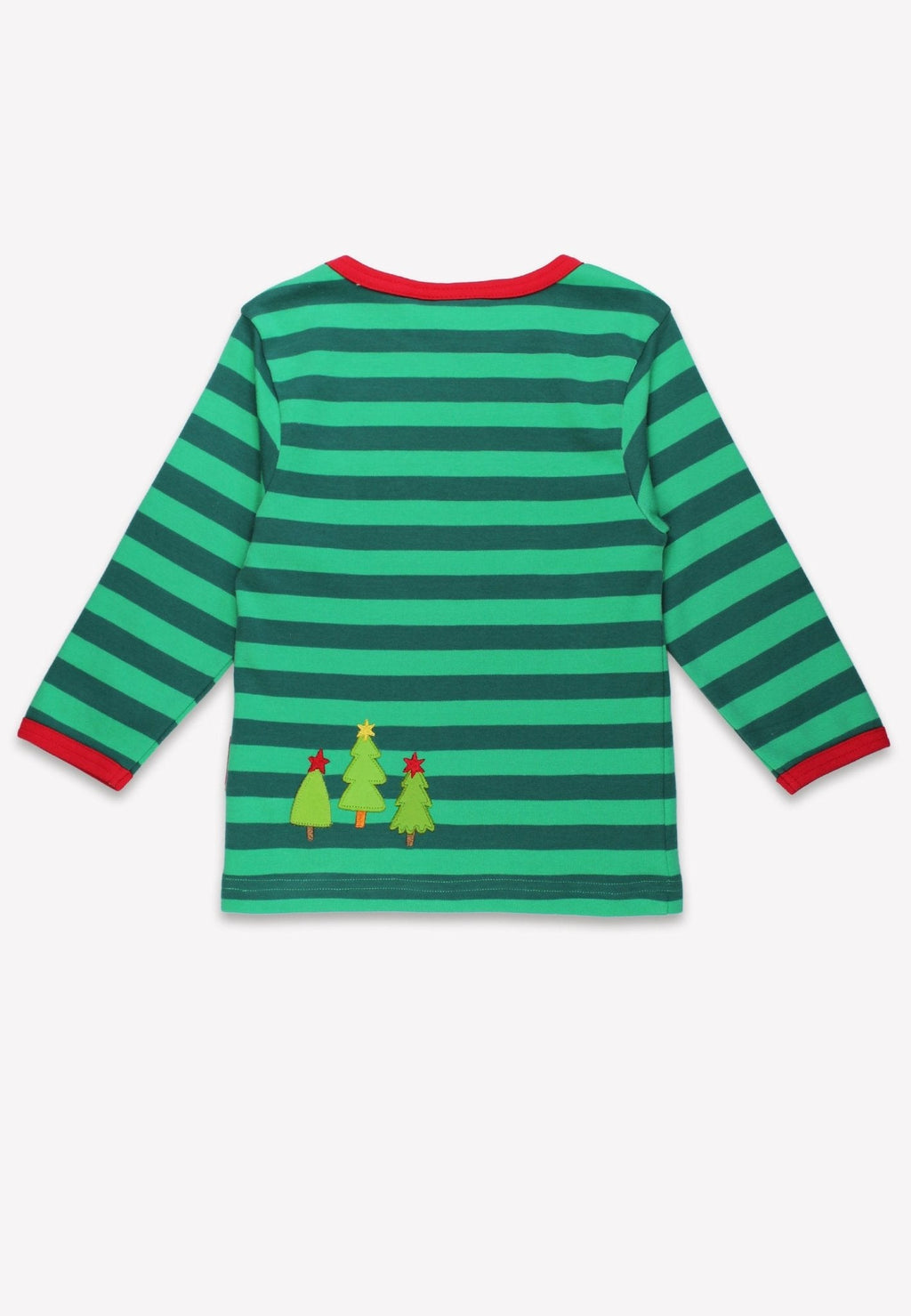 Organic Christmas Bear Applique Long Sleeved T Shirt