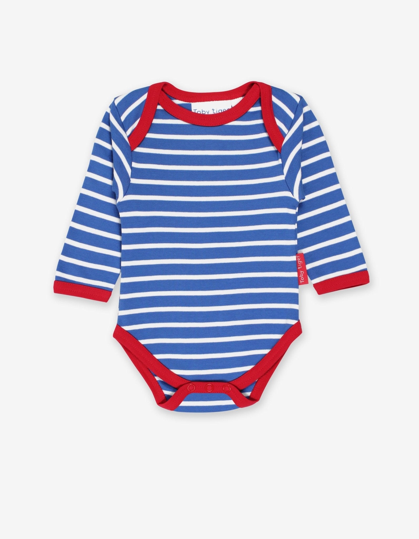 Organic Blue Breton Bodysuit for Baby