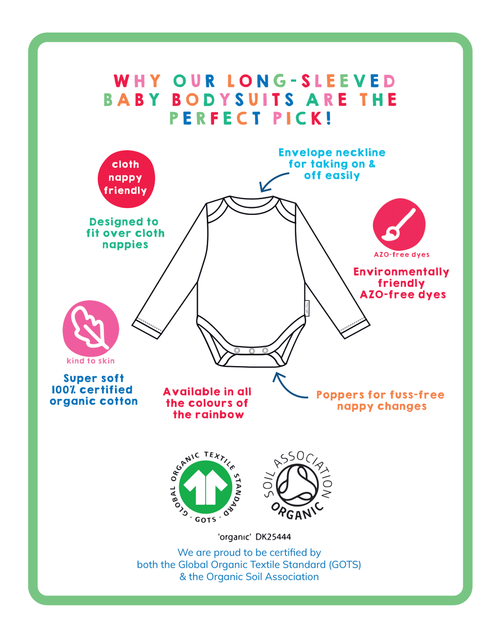 Organic Blue Breton Bodysuit for Baby