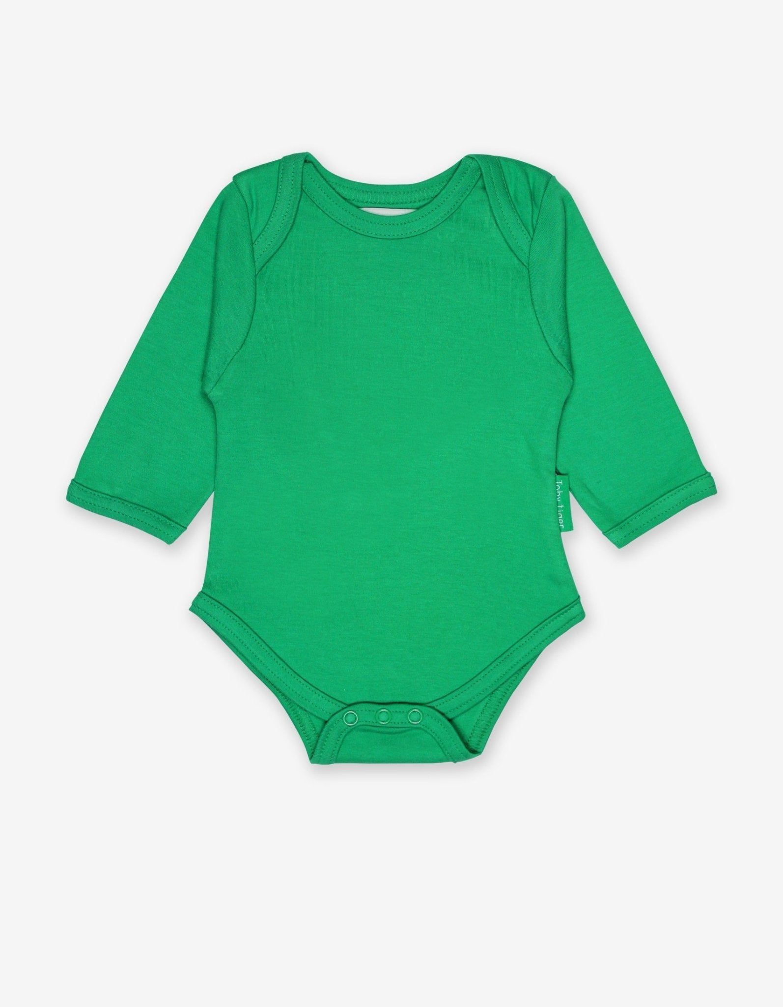 Organic Green Long Sleeved Baby Bodysuit
