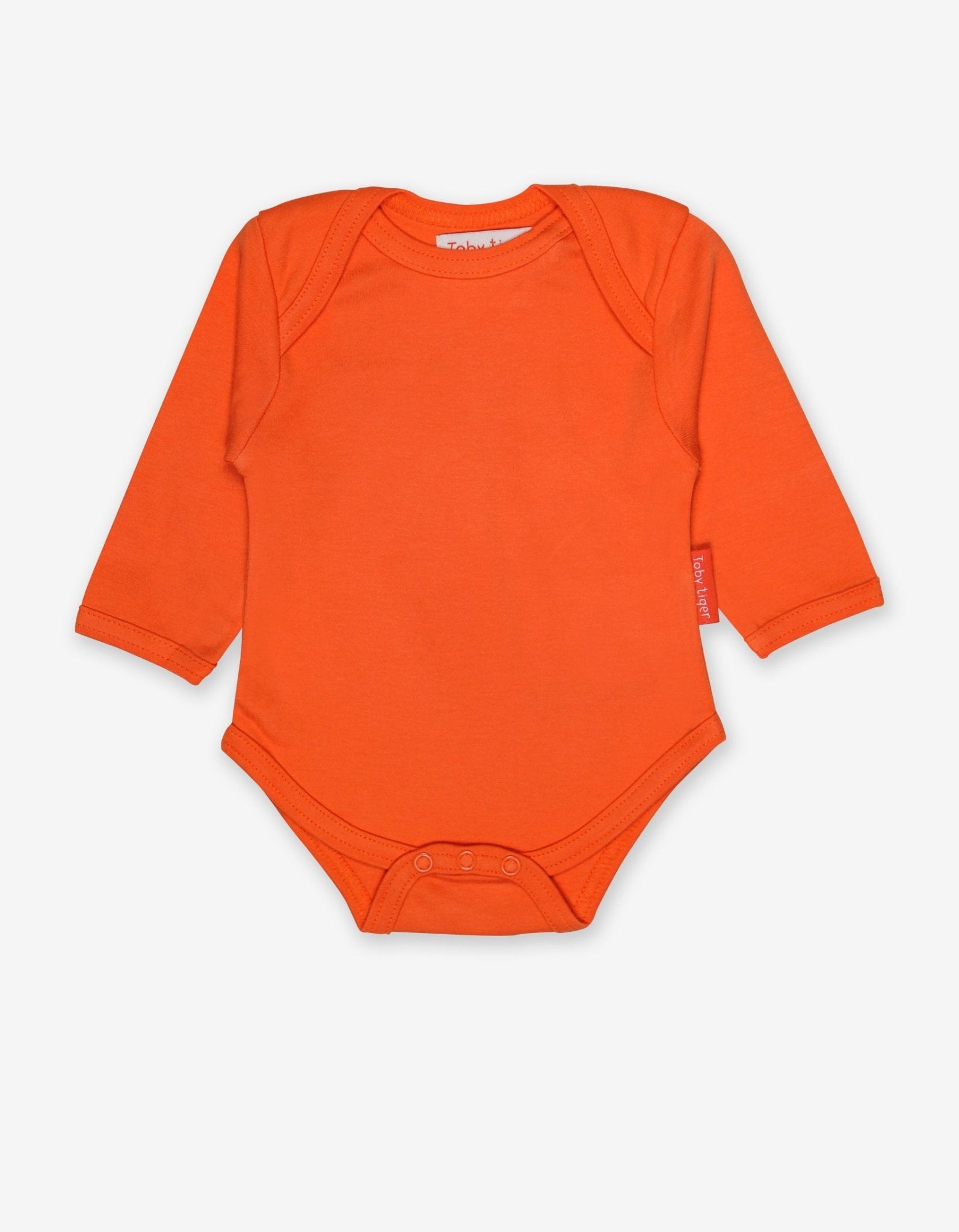 Organic Orange Long Sleeved Baby Bodysuit