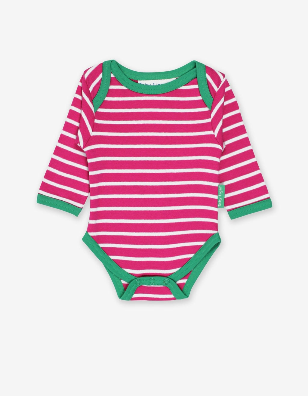 Organic Pink Breton Bodysuit for Baby