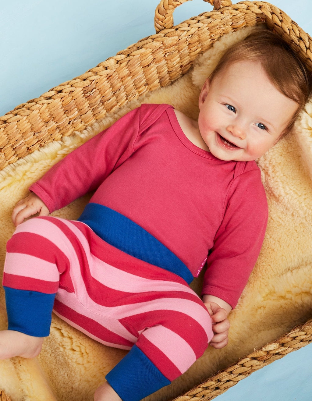 Organic Pink Long Sleeve Baby Bodysuit