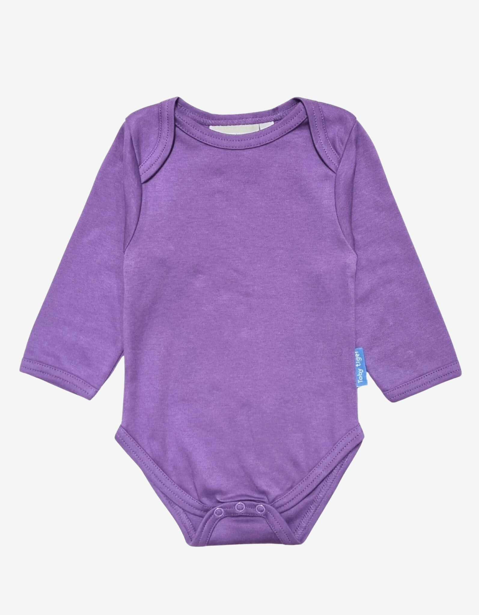 Organic Purple Long Sleeved Baby Bodysuit